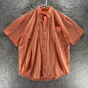 Reel Legends Shadester Shirt mens Large Pink Short Sleeve Fishing Button Up Vent